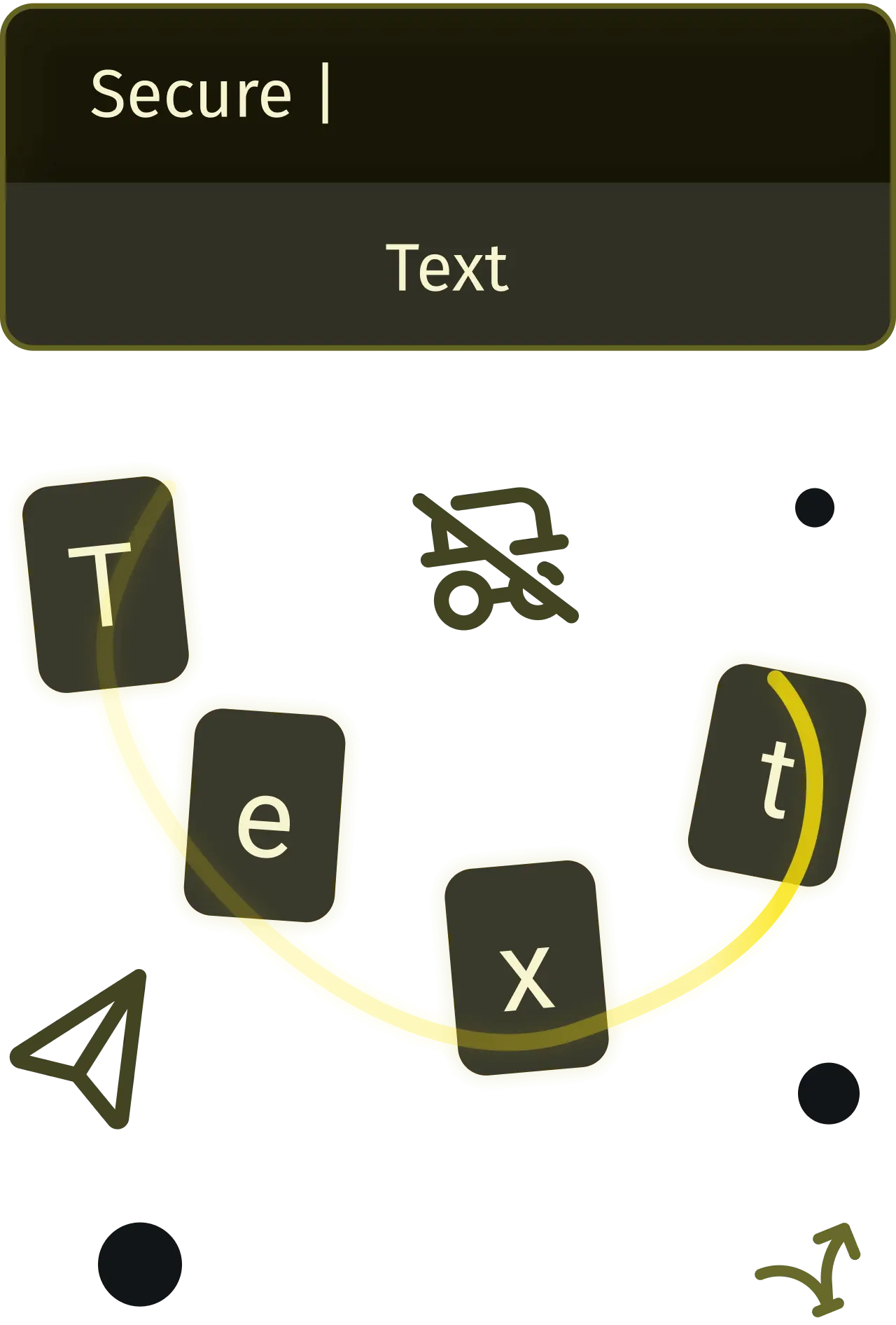 Art Showing Text Swipe